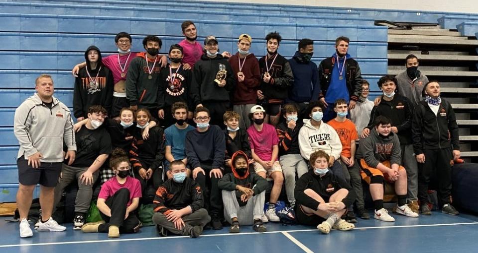 The 2021-22 Taunton High School wrestling team (file photo)