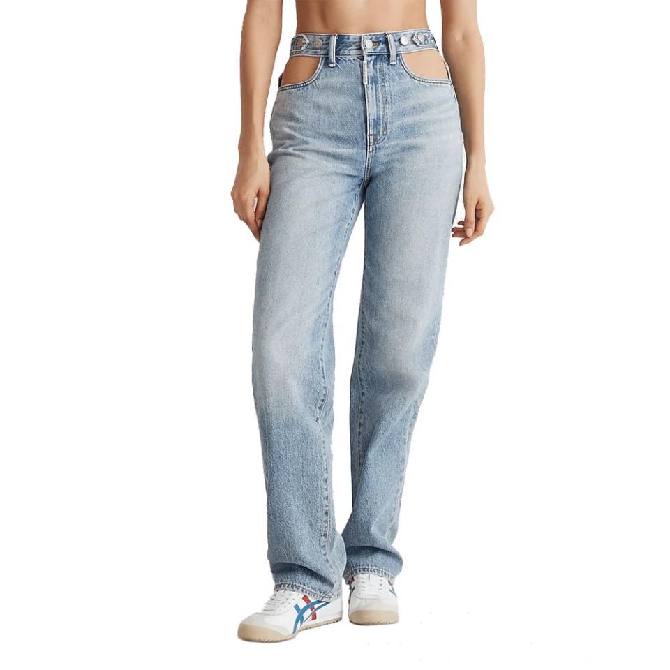 <p><a href="https://go.redirectingat.com?id=74968X1596630&url=https%3A%2F%2Fwww.madewell.com%2Fmadewell-x-molly-dickson-cutout-baggy-straight-jeans-NM309.html&sref=https%3A%2F%2Fwww.biography.com%2Fcelebrities%2Fg60319289%2Fbeyonce-jeans%2F" rel="nofollow noopener" target="_blank" data-ylk="slk:Shop Now;elm:context_link;itc:0;sec:content-canvas" class="link ">Shop Now</a></p><p>x Molly Dickson Cutout Baggy Straight Jeans</p><p>madewell.com</p><p>$89.99</p>