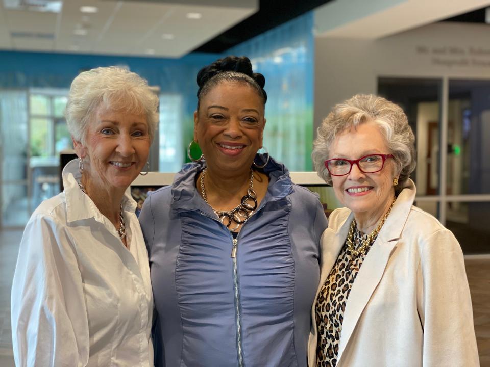 Women Giving for Spartanburg founders Julie Lowry, Mary Thomas and Tracy Hannah at the Robert Hett Chapman III Center for Philanthropy in 2022.