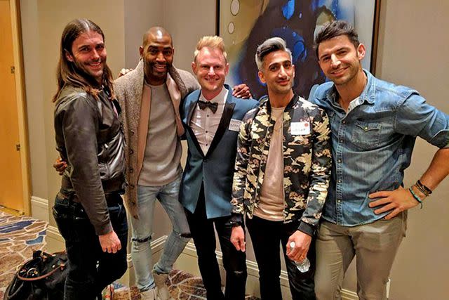 <p>Jonathan Van Ness, Karamo Brown, Bobby Berk, Tan France, and Stuart O'Keeffe.</p> Stuart O'Keeffe with Jonathan Van Ness, Karamo Brown, Bobby Berk, and Tan France