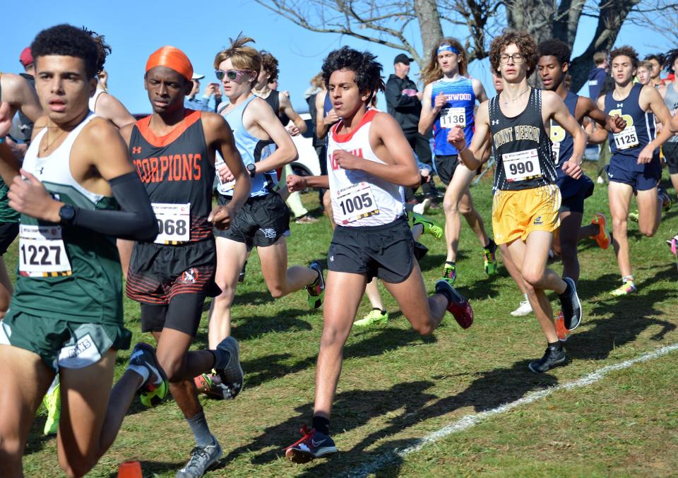 North Hagerstown's Rishi Bhat (1005) had the best time by a Washington County boys runner at the Maryland state meet, finishing 30th in Class 3A in 17:13.44.