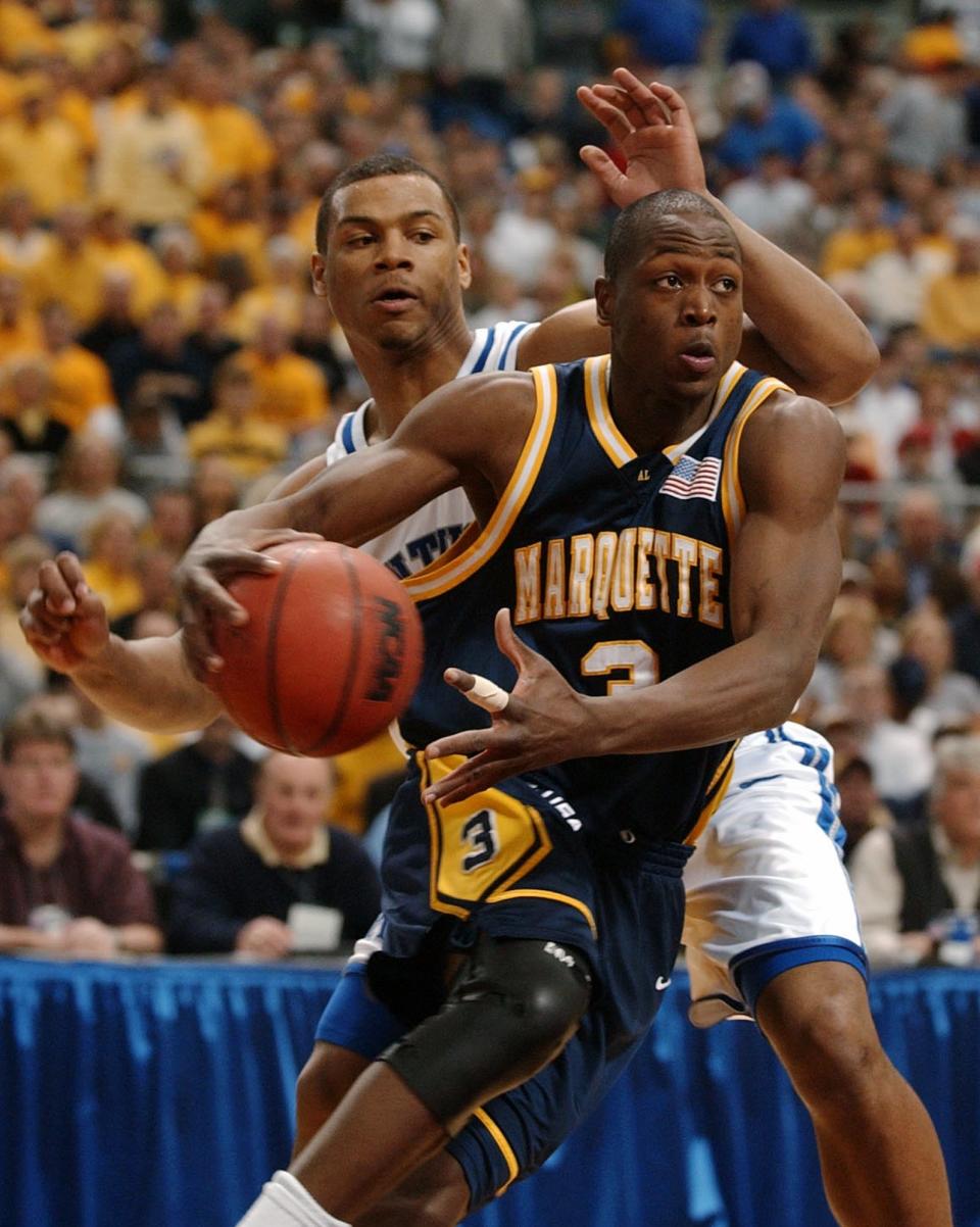 <p>29 points, 11 rebounds, 11 assists vs. Kentucky, Midwest Regional final, March 29, 2003. </p>