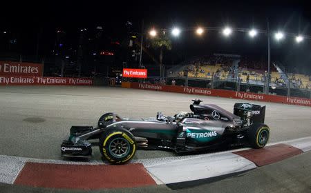 Formula One - Singapore Grand Prix - Marina Bay, Singapore - 16/9/16 Mercedes' Nico Rosberg of Germany in action during first practice. REUTERS/Jeremy Lee