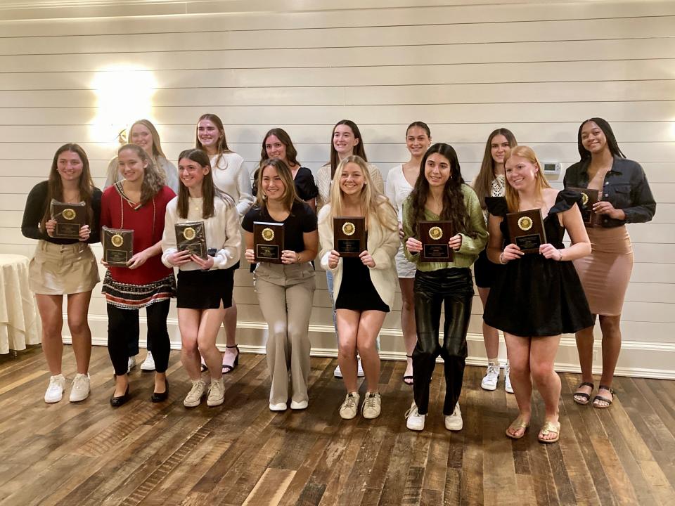 The Morris County Girls Basketball Coaches Association recognized the top 16 players, Player of the Year and Coach of the Year at its annual luncheon on March 13, 2024 at the Mansion in Mountain Lakes.