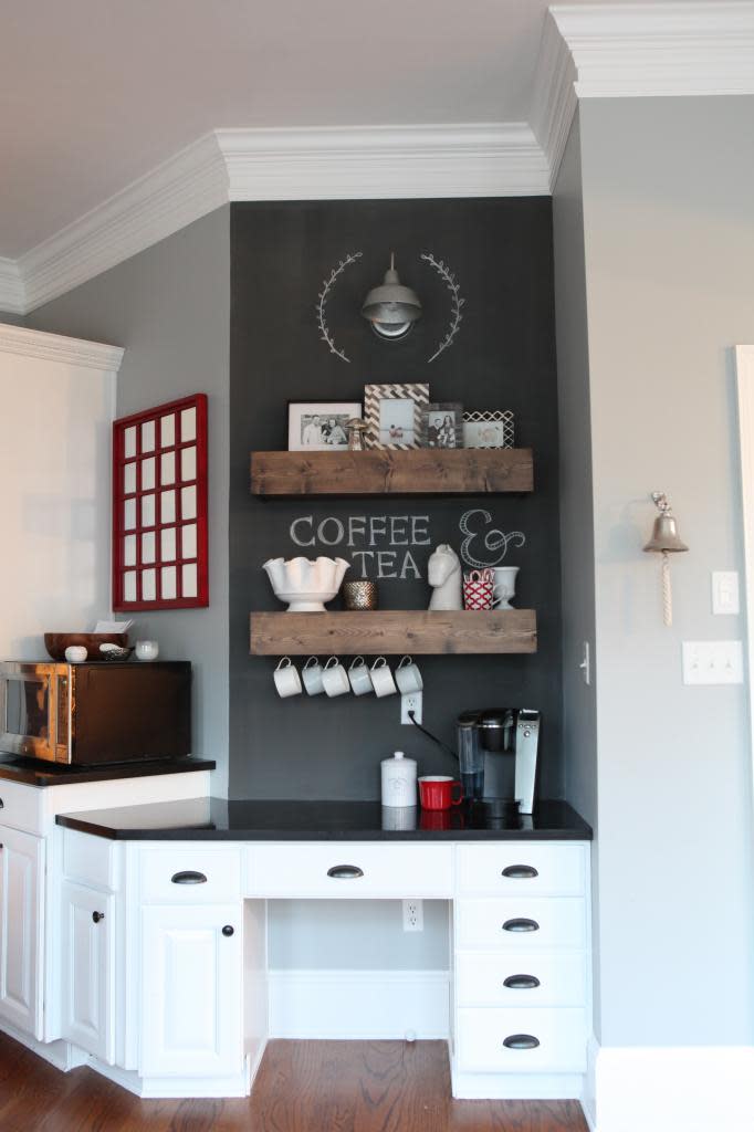 DESK TURNED COFFEE BAR