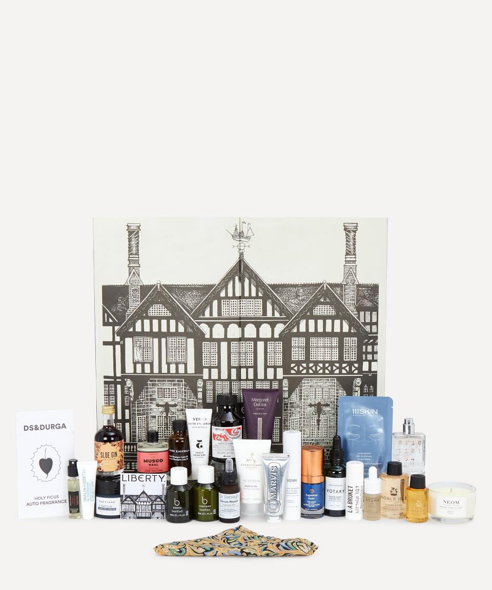 <p>libertylondon.com</p><p><strong>$275.00</strong></p><p>Packed with nearly $850 worth of grooming goodies from top-notch brands like Frédéric Malle, Augustinus Bader, and 111SKIN, this calendar is a must for the well-groomed man. </p>