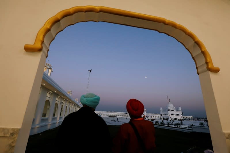 Indian Sikh pilgrims visit the Gurdwara Darbar Sahib in Kartarpur