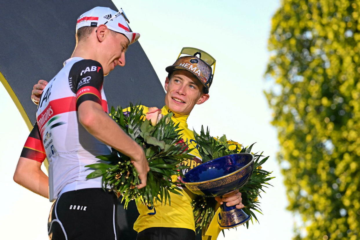 Le Danois Jonas Vingegaard est largement en tête du classement général et devrait sans surprise s'imposer à l'issue de la dernière étape du Tour de France 2023.  - Credit:MARCO BERTORELLO / AFP