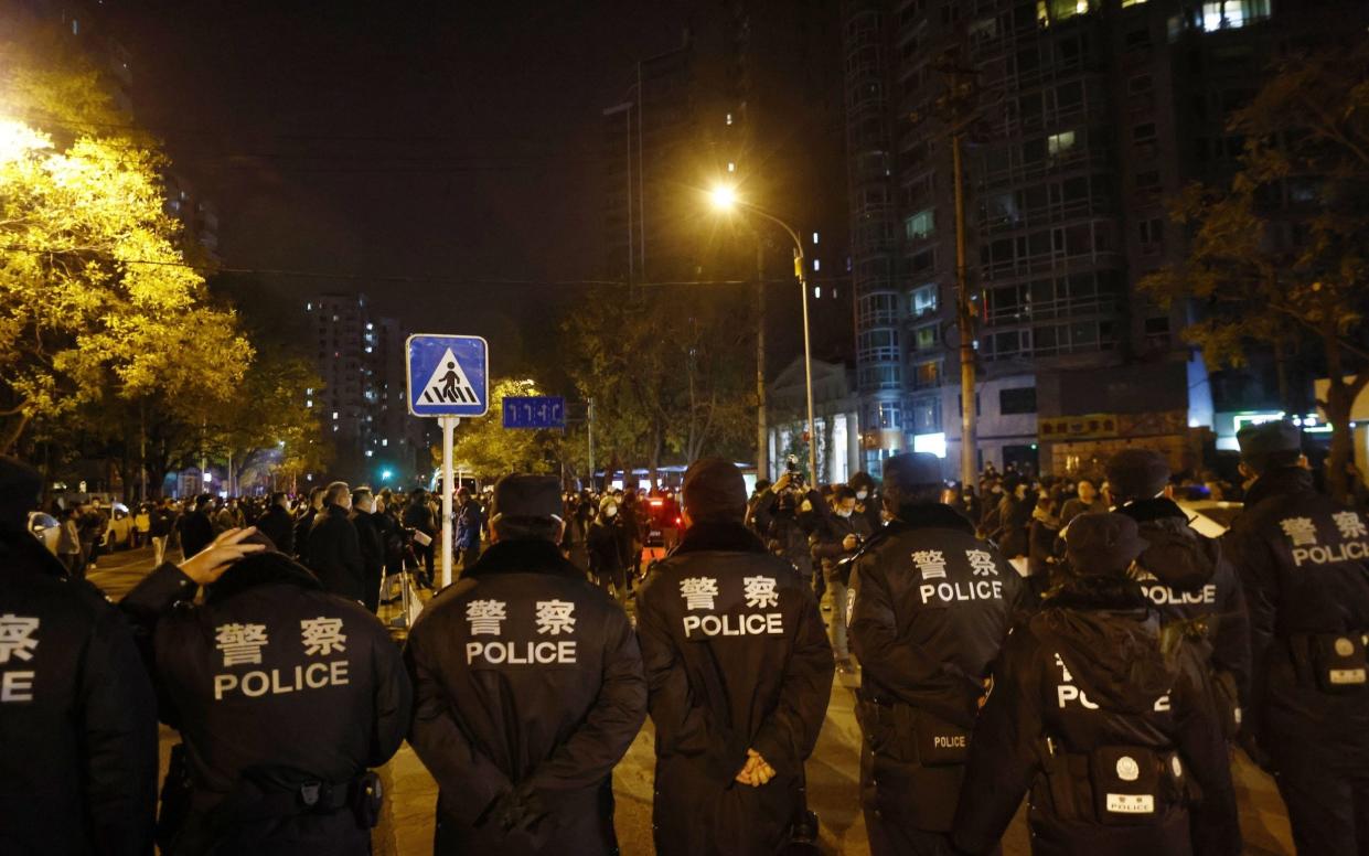 Chinese protest - MARK R CRISTINO/EPA-EFE/Shutterstock