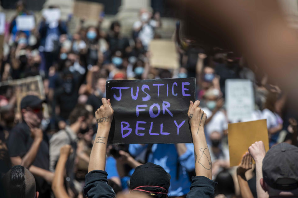 Protest �Black Lives Matter� - Kneel for Floyd - at Trafalgar Square, London