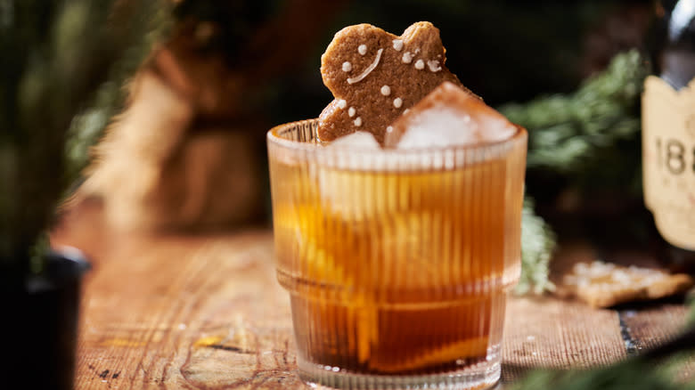 gingerbread old fashioned on wood table