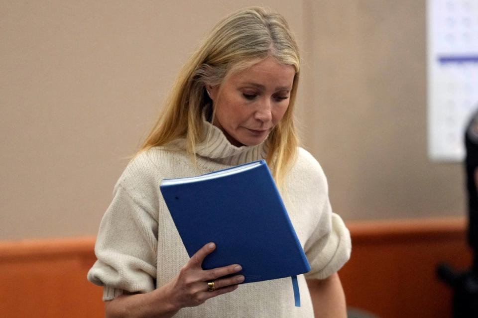 Paltrow in the courtroom (REUTERS)