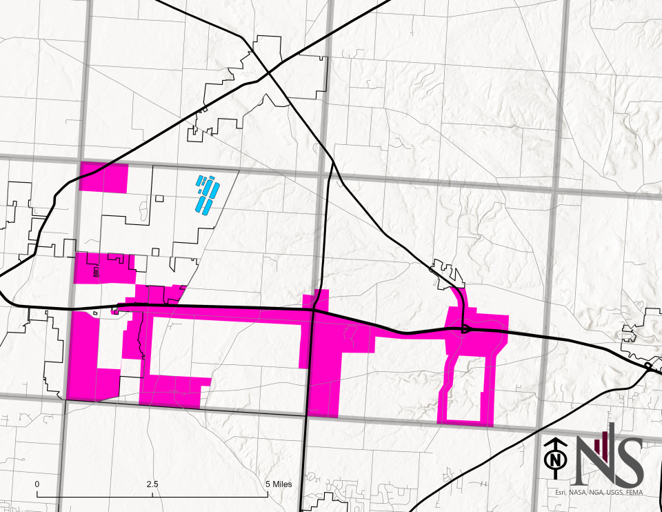 The Southwest Licking Water and Sewer District Service area in the Ohio 161 corridor, updated in 2013 and unchanged until the commissioners agreed to extend the district's service area on Oct. 6.