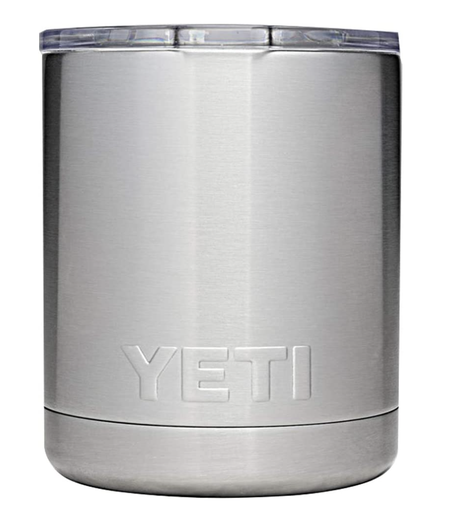 YETI Rambler 10 oz Lowball, Vacuum Insulated, Stainless Steel with MagSlider Lid, Stainless (Photo via Amazon)