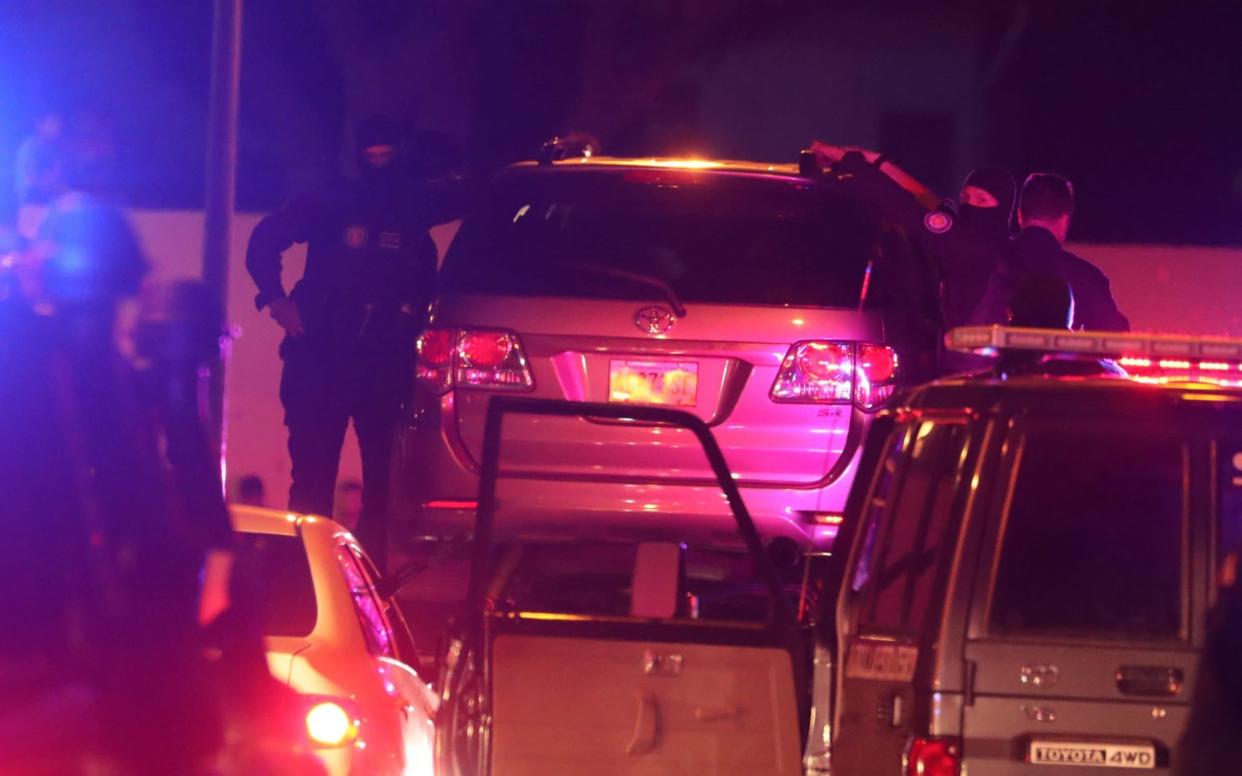 View of the vehicle carrying vice president of the Venezuelan National Assembly Edgar Zambrano - REX