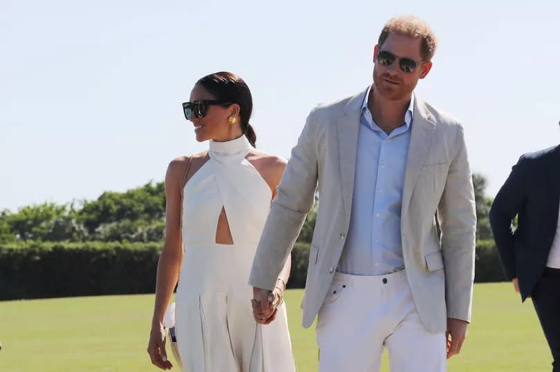 Harry and Meghan during a glamorous outing at the polo in Florida