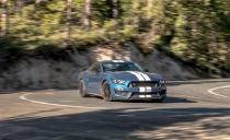 <p>The Shelby's 5.2-liter DOHC V-8 boasts 526 hp, but is tasked with moving 446 more pounds of coupe than is the Supra's engine. </p>