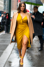 <p>Pairing eye-catching tones, like marigold yellow, with earthy shades might seem counterintuitive but it’s a clever way of giving your bright outfit a more laid-back feel. Just ask Ashley Graham.</p>