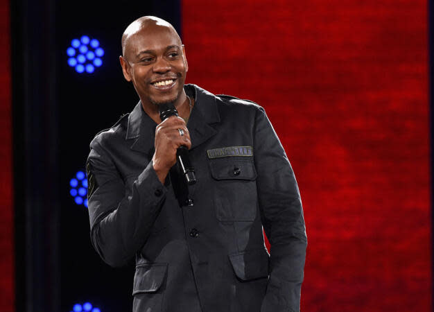 LOS ANGELES, CALIFORNIA - MARCH 25: Dave Chappelle performs to a sold out crowd onstage at the Hollywood Palladium on March 25, 2016 in Los Angeles, California. (Photo by Lester Cohen/WireImage) | Lester Cohen/WireImage