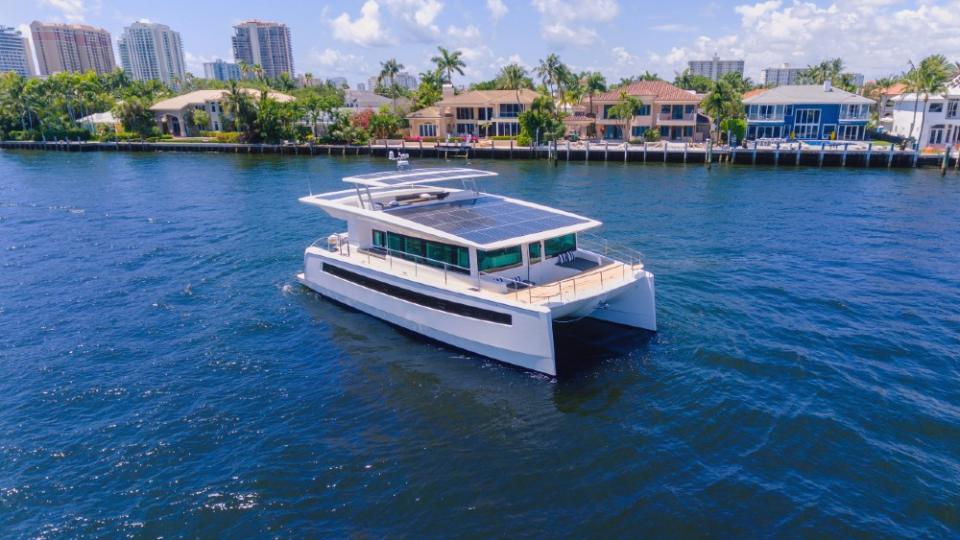 A good boat for the sunny canals of Fort Lauderdale. - Credit: Courtesy Quin Bissett/Silent Yachts