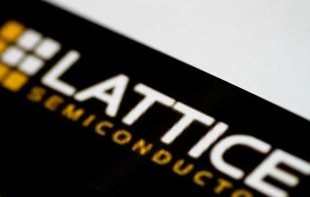 The Lattice Semiconductor logo is seen in this illustration photo September 14, 2017. REUTERS/Thomas White/Illustration