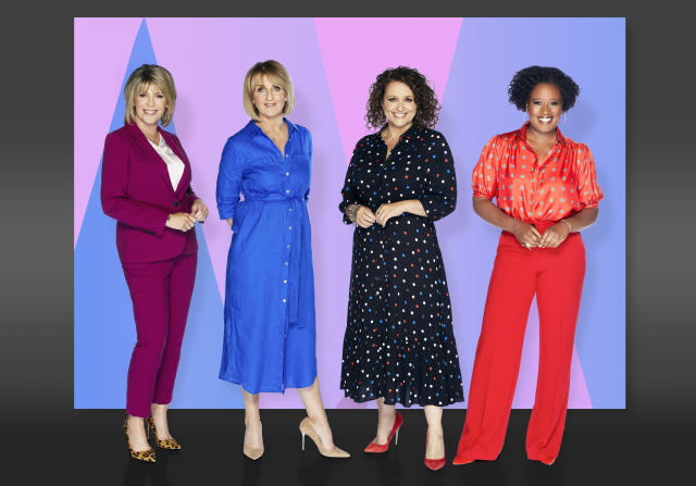 EDITORIAL USE ONLYFrom ITV DaytimeLOOSE WOMENWeekdays on ITV PICTURED: (l-r) Ruth Langsford, Kaye Adams, Nadia Sawalha and Charlene White(C) ITV Photographer Nicky JohnstonFor further information please contact PETER GRAY07831 460 662 Peter.gray@itv.comThis photograph is &#xa9; ITV and can only be reproduced for editorial purposes directly in connection with the  programme LOOSE WOMEN or ITV. Once made available by the ITV Picture Desk, this photograph can be reproduced once only up until the Transmission date and no reproduction fee will be charged. Any subsequent usage may incur a fee. This photograph must not be syndicated to any other publication or website, or permanently archived, without the express written permission of ITV Picture Desk. Full Terms and conditions are available on the website www.itv.com/presscentre/itvpictures