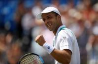 Tennis - Aegon Championships - Queen’s Club, London, Britain - June 23, 2017 Luxembourg's Gilles Muller celebrates during his quarter final match against USA's Sam Querrey Action Images via Reuters/Tony O'Brien