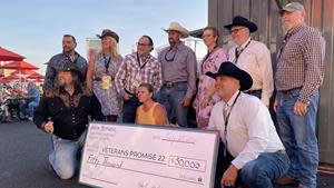 Pictured
Back Row (L-R): Billy James (Veterans Promise), Nicole Miele (Miele Manufacturing), Jason Rubin (Entertainment Experts), Matt Pascal (Entertainment Experts), Karmin Pace (Pace-O-Matic), Michael Pace (Pace-O-Matic), Rick Goodling (Pace-O-Matic)
Front Row (L-R): Dave Ragan (Veterans Promise), Steph Pascal (Entertainment Experts), Lou Miele (Miele Manufacturing)