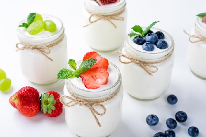 Servings of yogurt and fruit