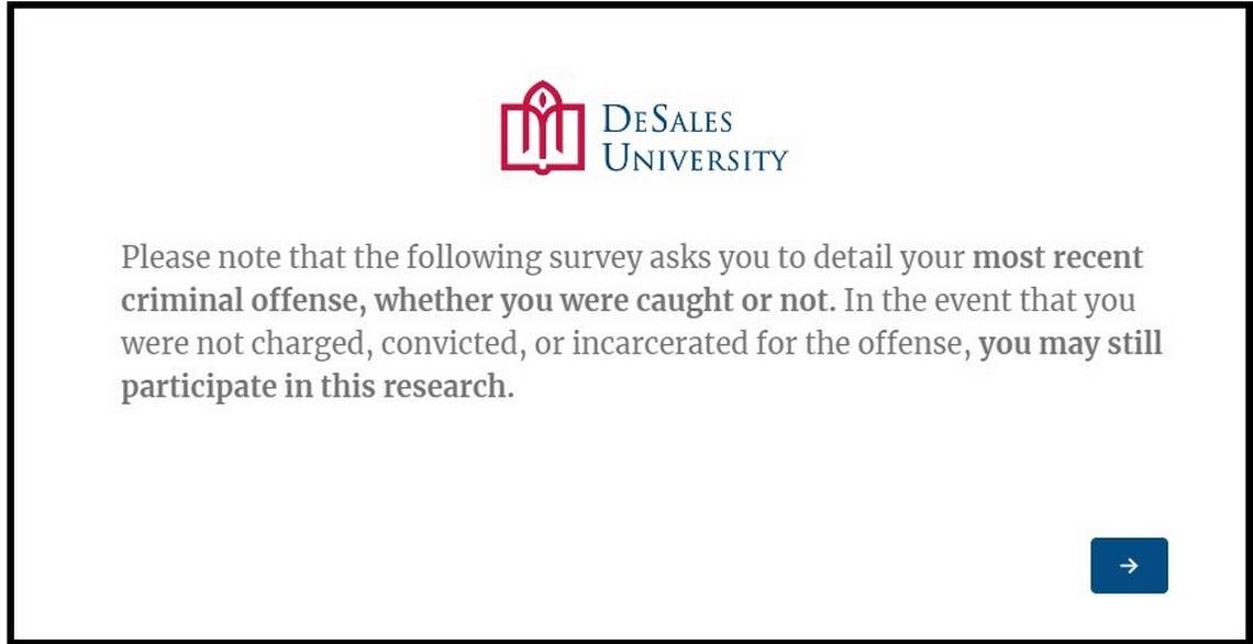 The introductory page seen by participants in the survey.