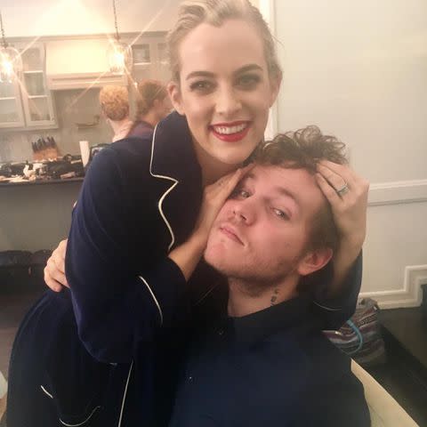 <p>Riley Keough Instagram</p> Riley Keough and Benjamin Keough in a tribute Riley made after his death in July 2020