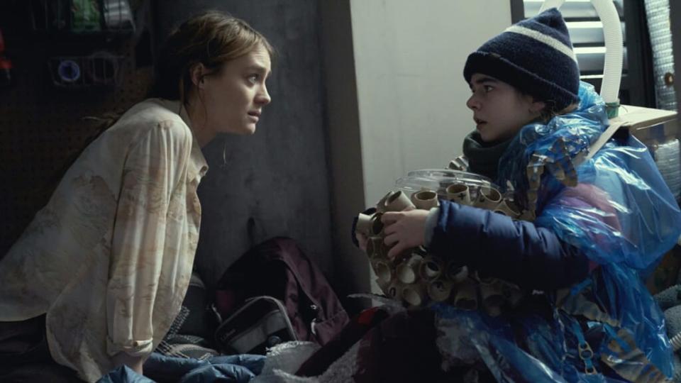 Mackenzie Davis (left) and Matilda Lawler in “Station Eleven”/HBO Max