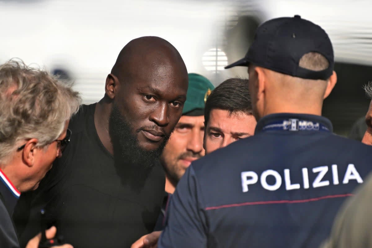 Striker Romelu Lukaku arrives in the Italian capital on Tuesday for a reunion with his old boss  (AP)