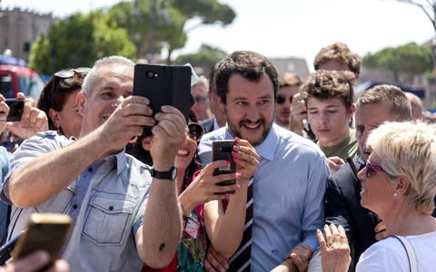 Matteo Salvini at the end of the Republic Day ceremony on June 2 - Credit: Stefano Montesi - Corbis/Getty Images Europe
