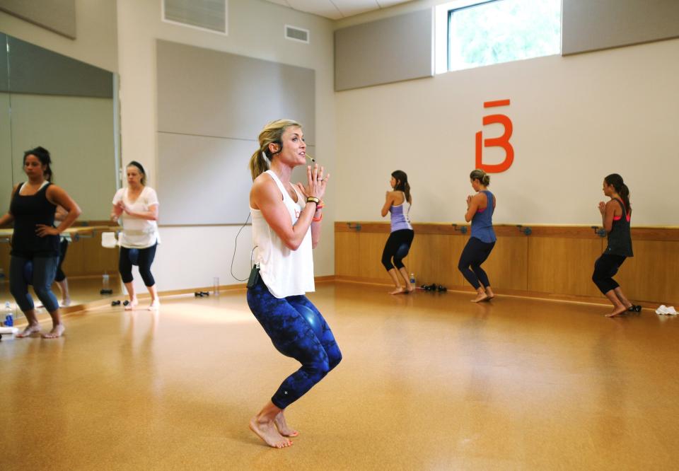 A Barre3 teacher leads a&nbsp;class in Raleigh, North Carolina.