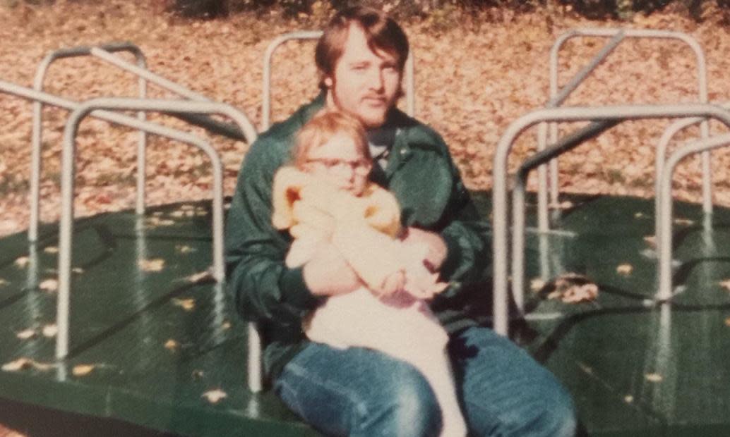 <span>‘I wondered how I would ever do life without him’ … a young Melissa Blake with her father.</span><span>Photograph: Courtesy of Melissa Blake</span>