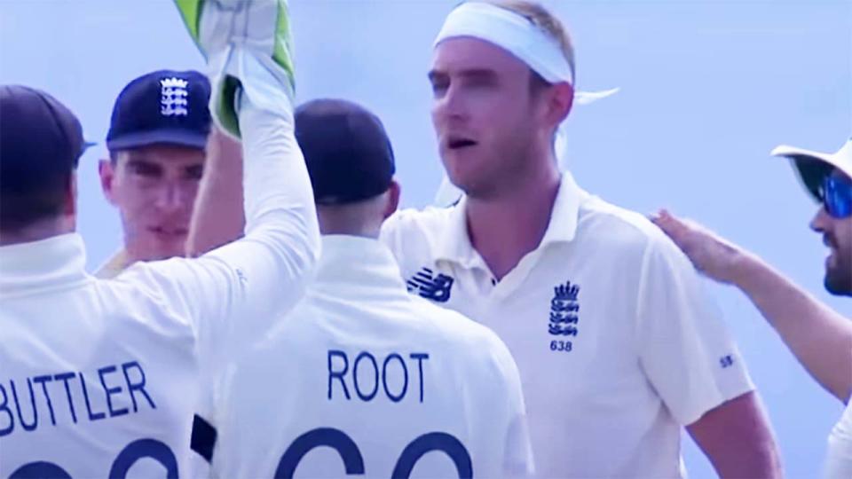 Stuart Broad, pictured here during the first Test against Sri Lanka.