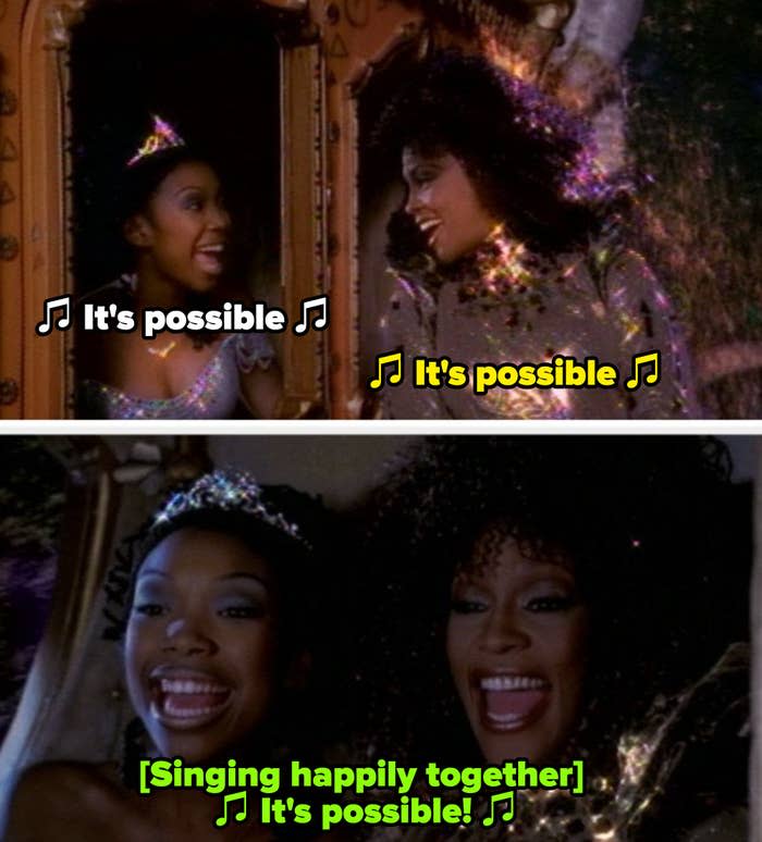 Whitney Houston and Brandy in "Rodger's & Hammerstein's Cinderella"