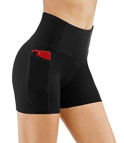 3) High Waist Yoga Shorts With Deep Pockets