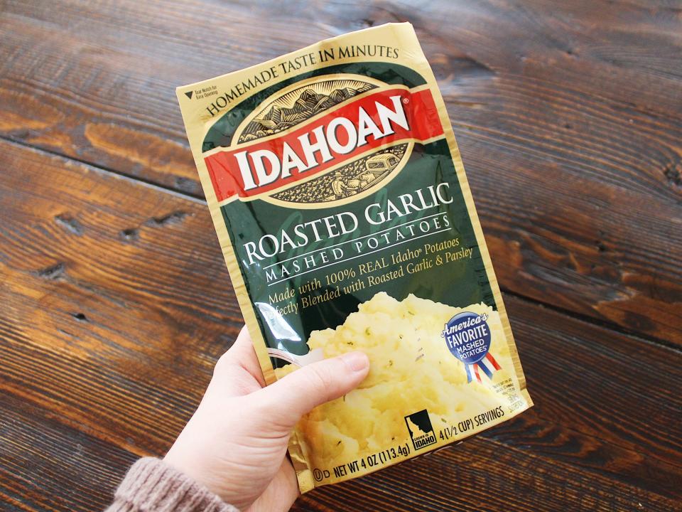 idahoan roasted garlic mashed potatoes packet