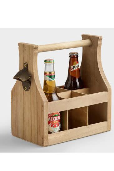 <p>If everyone's of age, swap Easter baskets for empty cardboard 6-pack carriers—or this <a href="https://www.worldmarket.com/product/wooden+bottle+caddy+with+opener.do?sortby=ourPicks" rel="nofollow noopener" target="_blank" data-ylk="slk:cool wooden caddy;elm:context_link;itc:0;sec:content-canvas" class="link ">cool wooden caddy</a>. Then, send everyone searching for <a href="https://www.breckbrew.com/" rel="nofollow noopener" target="_blank" data-ylk="slk:Ales, IPAs, and Stouts;elm:context_link;itc:0;sec:content-canvas" class="link ">Ales, IPAs, and Stouts</a>. Beer not your thing? Hide miniature <a href="https://drizly.com/liquor/c4" rel="nofollow noopener" target="_blank" data-ylk="slk:bottles of liquor;elm:context_link;itc:0;sec:content-canvas" class="link ">bottles of liquor</a> or even <a href="https://drizly.com/francis-coppola-sofia-mini-blanc-de-blancs/p2813" rel="nofollow noopener" target="_blank" data-ylk="slk:canned rosé;elm:context_link;itc:0;sec:content-canvas" class="link ">canned rosé</a> instead. Cheers!</p>