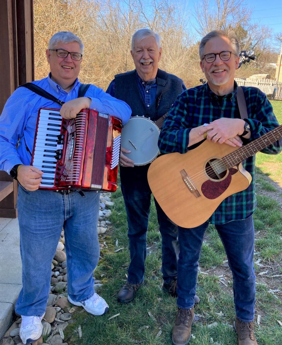 Steve Reddick, right, Tom Beehan, center, and Bill Walker are members of The Missing Goats who will perform Irish and Americana music at the Children's Museum International Festival.