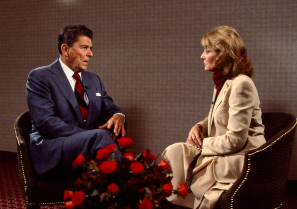 Barbara Walters Interviewing Ronald Reagan (Steve Fenn / ABC via Getty Images)