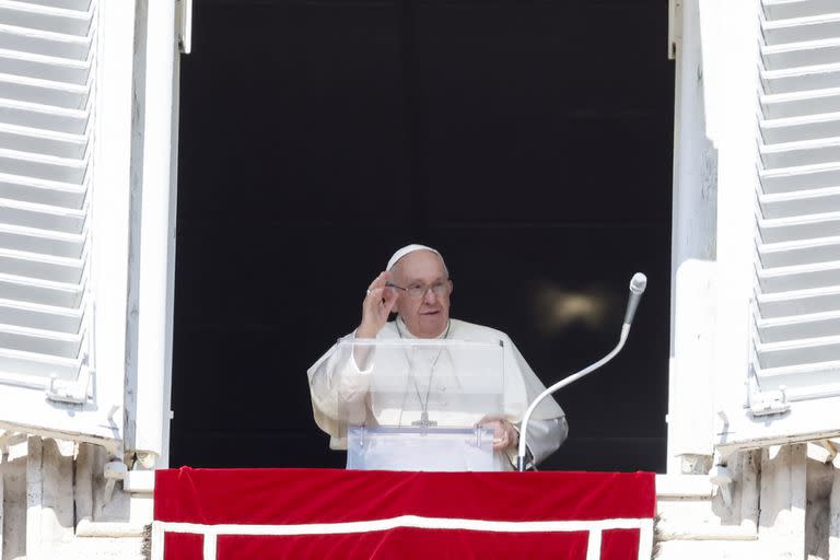 El Papa, durante el Angelus de este mañana