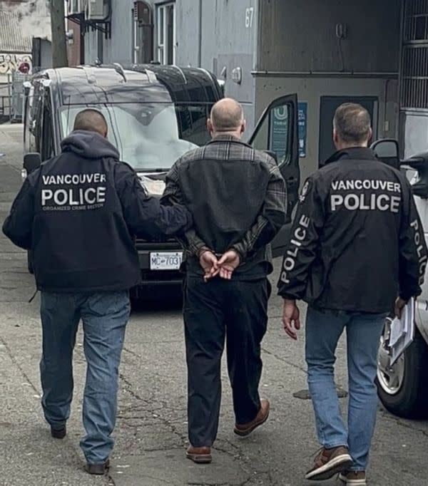 Dana Larsen being arrested on November 1