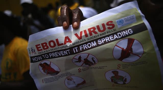 Ebola awareness information in Liberia. Picture: Getty