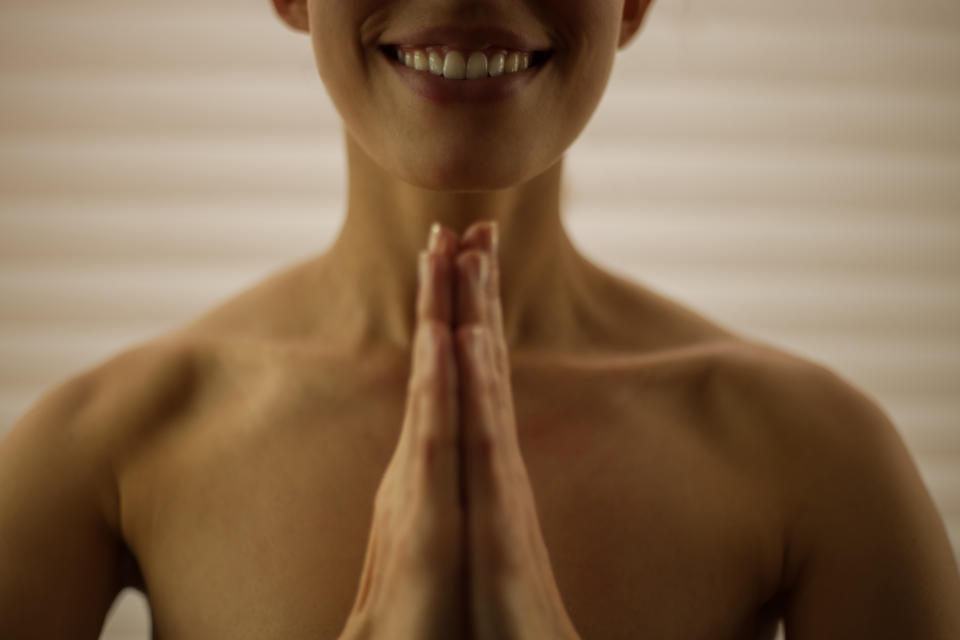 The woman regularly shares naked yoga pictures on her Instagram. [Photo: Getty]