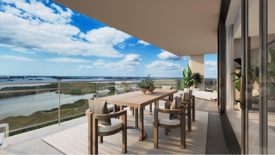 The larger residences have up to 2,200 square feet of outdoor space. - Credit: The Ritz Carlton Residences, Estero Bay