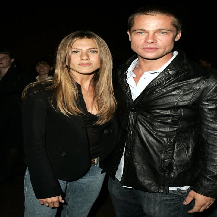 Jennifer Aniston and Brad Pitt attend the Palisades Pictures screening of 