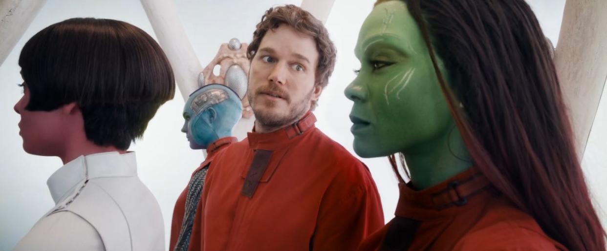 chris pratt zoe saldana guardians of the galaxy vol 3